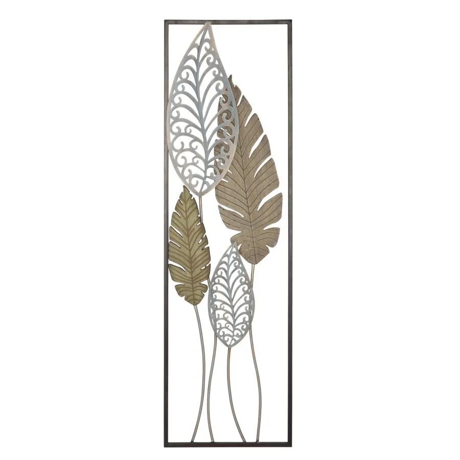 Panel ze stali i drewna Liście -B- 30,5 x 2,5 x 99,5 cm